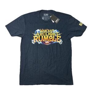 Blizzard Warcraft Arclight Rumble Logo Blue Shirt Men’s Medium 2022 Sold Out